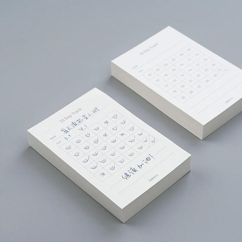 150 Sheets 30 Days Month Habit Tracker Memo Pad Self Decipline Mini Notepad Simple White Notes Paper Aliexpress
