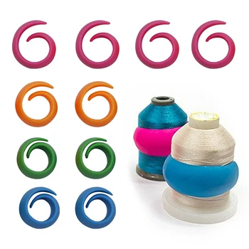 

12PCS/Set 20mm Height Random Color Silicone Bobbin Clamps Holders Thread Spool Huggers Keep Savers Tools Sewing Accessories