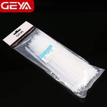 

100PCS Self-locking Nylon Cable Ties 2.5mm 3.6mm Loop Wire Wrap Zip Ties Organizador Cables White Color GEYA