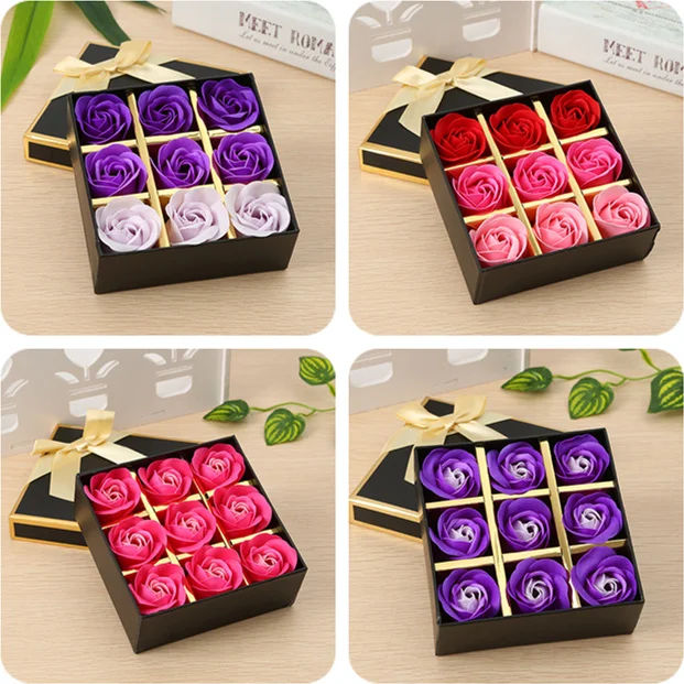 10sets Lasting fragrance Soap Rose Head flower Petal Wedding Valentine's Day Gift Bouquet Home Christmas Decoration | Дом и сад