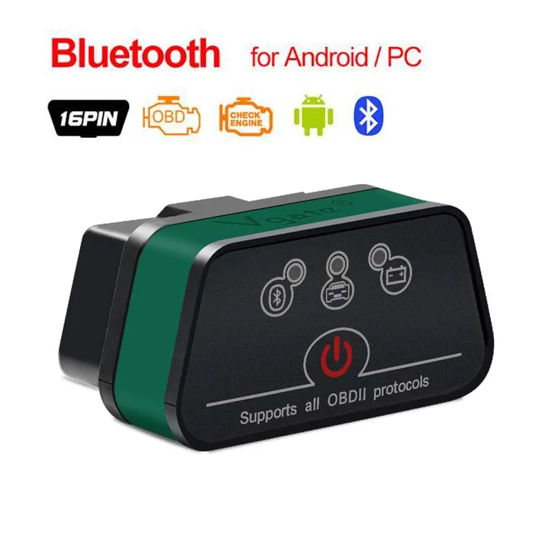 Bluetooth Android Vgate iCar2 ELM327 V2.1 Wifi для IOS/Android OBD2 сканер ELM 327 Bluetooth V2.1 OBD2 OBDII диагностический инструмент автоматический считыватель кодов - Цвет: Bluetooth Android