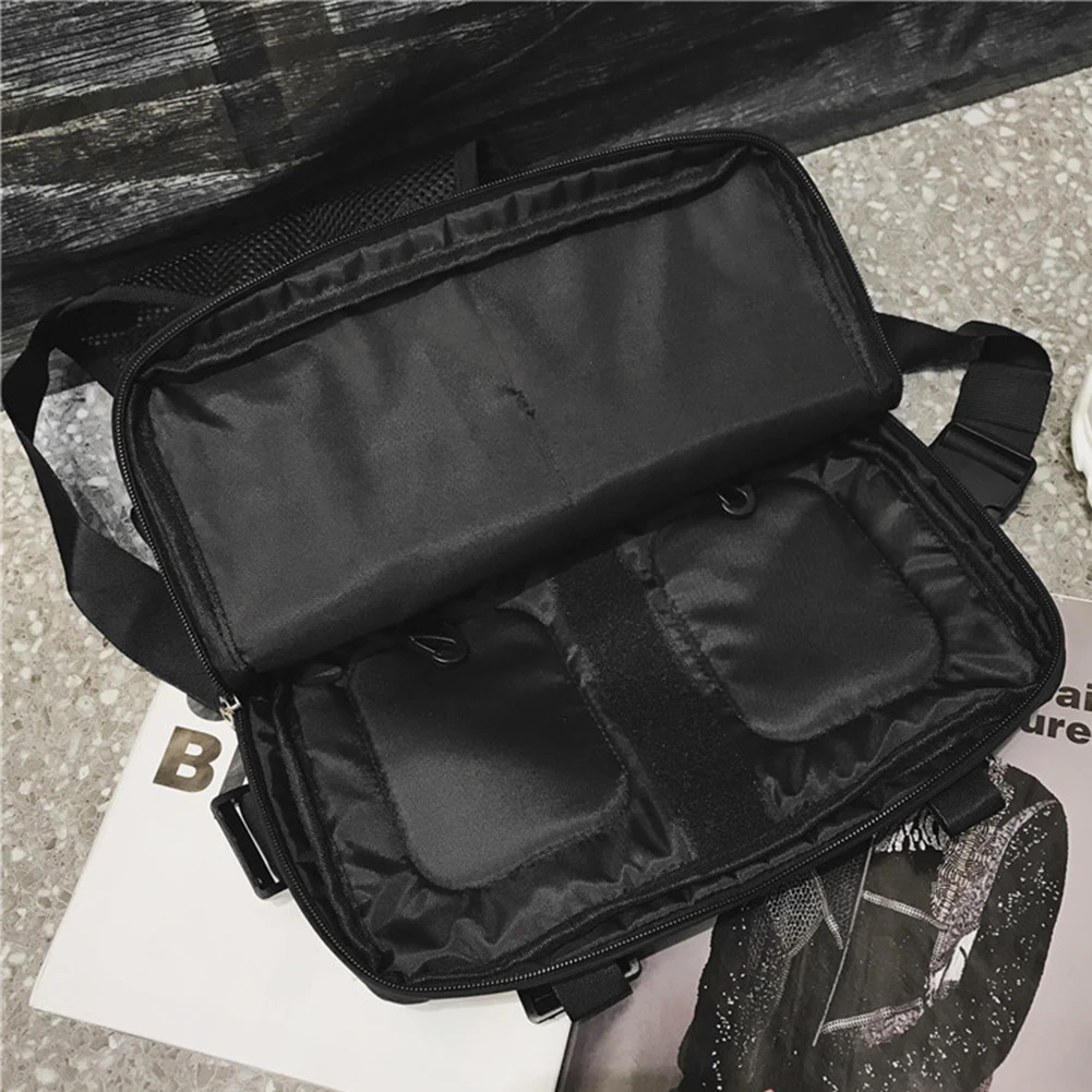 Унисекс Грудь Rig сумки для талии хип хоп Уличная передняя задняя двойная кофта на бретельках пакет многофункциональная нагрудная сумка с карманами
