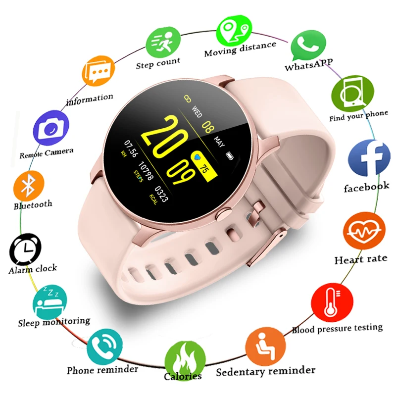 

NEW Women Sport Pedometer Smart Watch IP67 Waterproof Fitness Tracker Heart Rate Monitor Men Clock Smartwatch For Android IOS