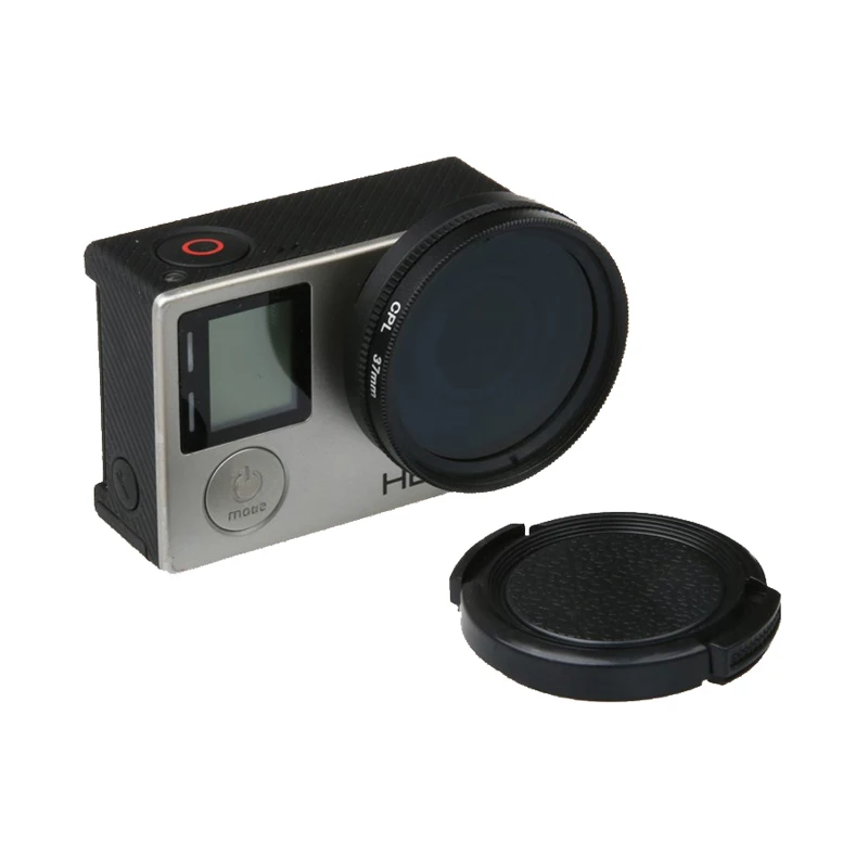 

37mm Circular Polarizing CPL Lens Filter Set with Filter Adapter for GoPro Hero 4 3+ Action Camera for Go Pro Accessory