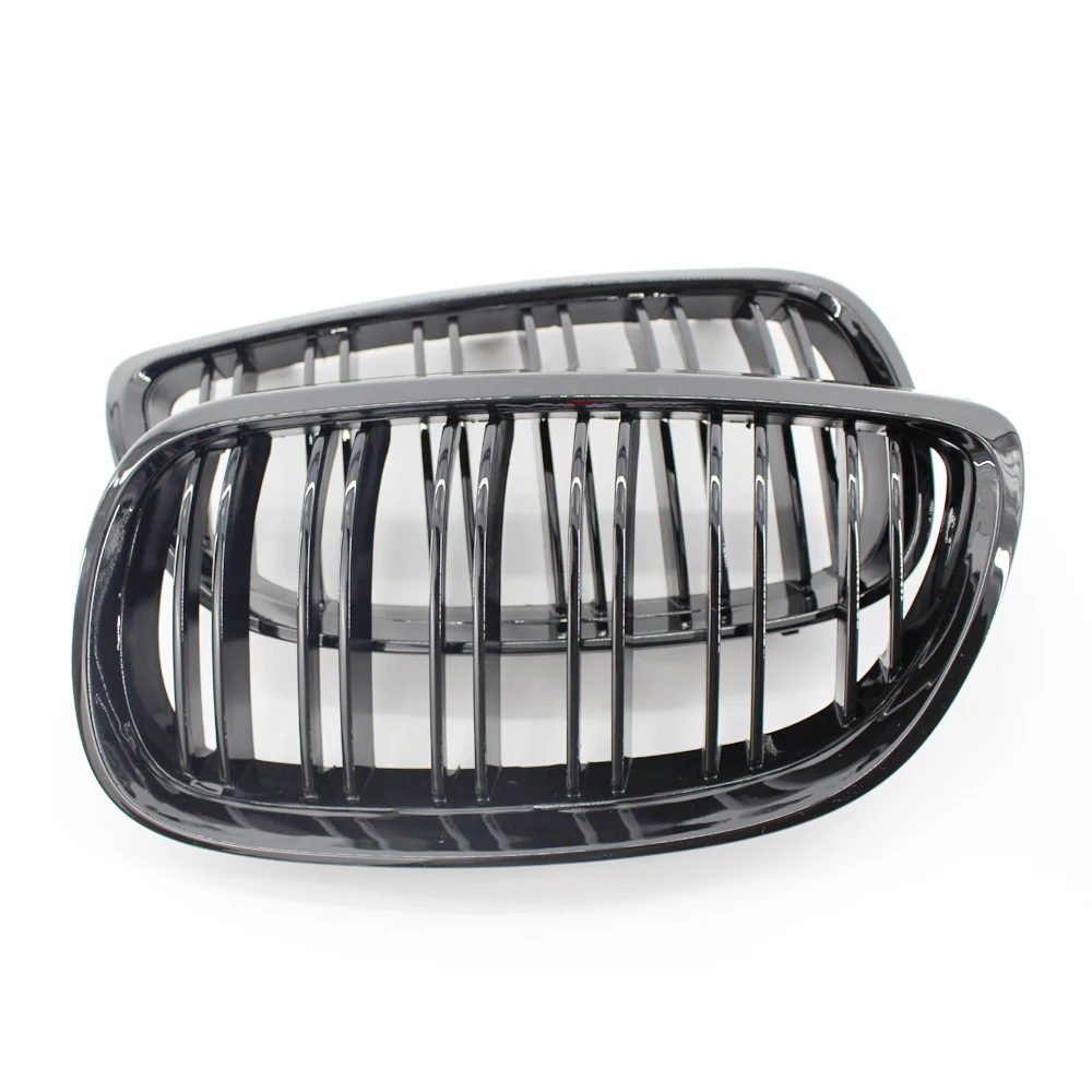 Car Styling front Gloss Matte Black M-color Dual Line Front Grille Kidney Grill For BMW E92 2Door 2