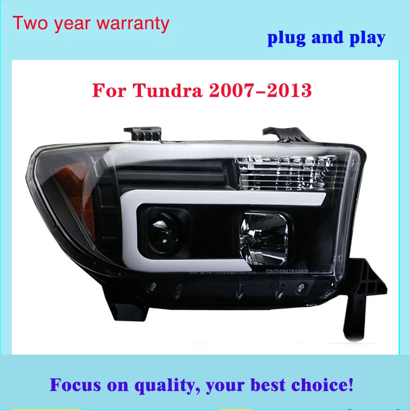 Головной фонарь для Toyota Tundra 2007-2013 светодиодный фары для Sequoia светодиодный фонарь биксенон светодиодный DRL 07-13 фара в сборе