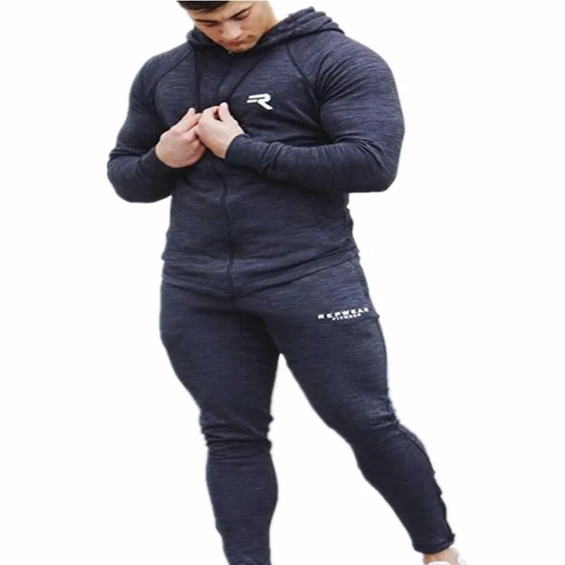 Спортивная одежда для мужчин, комплект, спортивная фуфайка, мужская спортивная одежда, спортивный костюм для фитнеса, бодибилдин, мужские толстовки+ штаны, спортивный костюм для мужчин