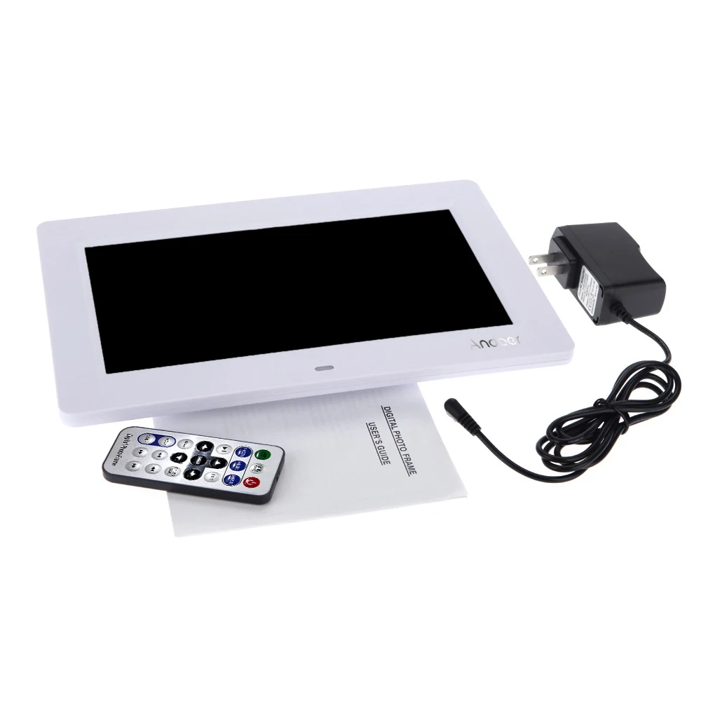 Andoer Настольный 10 ''HD TFT-LCD 1024*600 цифровая фоторамка часы MP3 MP4 видеоплеер цифровая фоторамка с пультом дистанционного управления