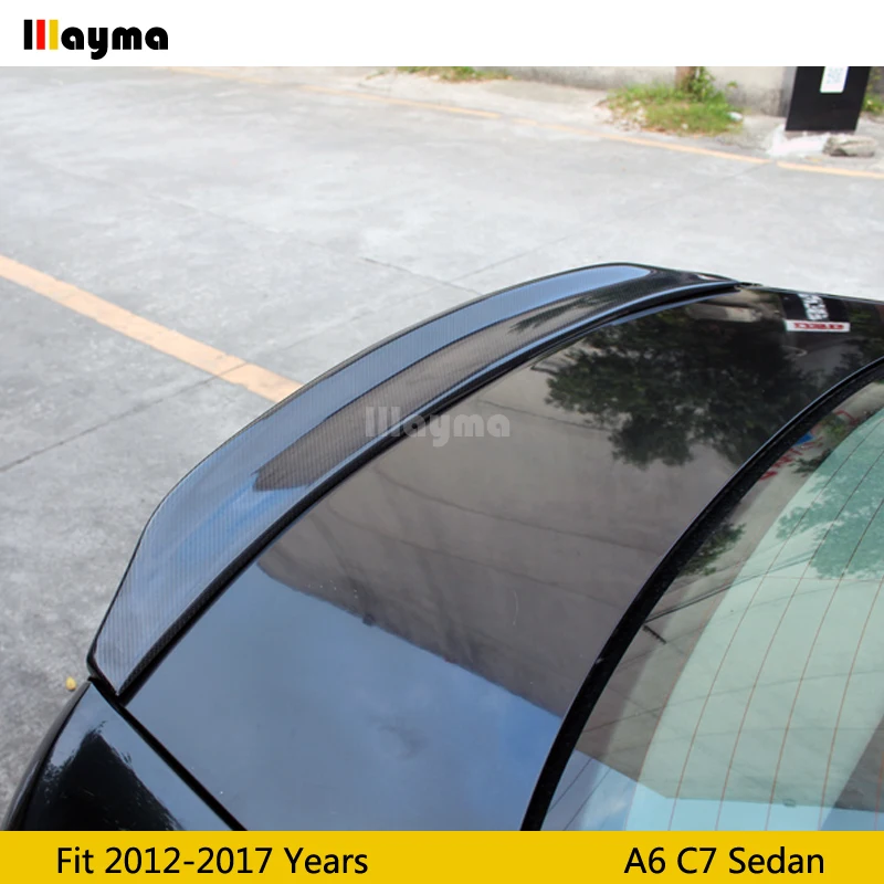 Стиль Caractere углеродного волокна задний спойлер на багажник для Audi A6 C7 седан 2012 2017