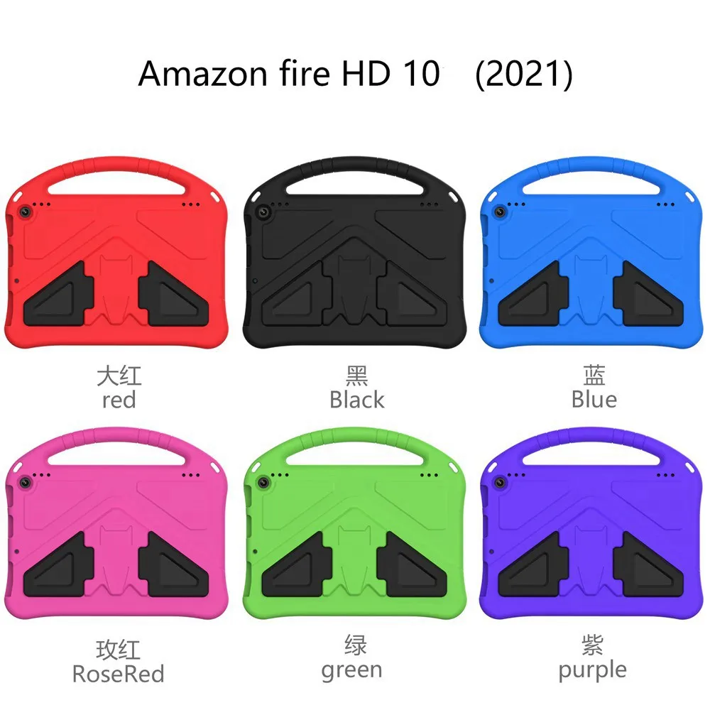 Tablet case for Kindle Fire HD 10 10.1'' stand cover kids safe Eva