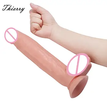 Thierry 12.1x2.4 inch Huge Dildo With Suction Cup Female Masturbation Big Size Dong Monster Penis Erotic Cock Sex Toys for Women 1