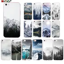 MaiYaCa черный белый горный сосновый лес горный пик туман чехол для телефона для iPhone 11 pro 8 7 6 6S Plus X XS MAX 5 5S SE XR