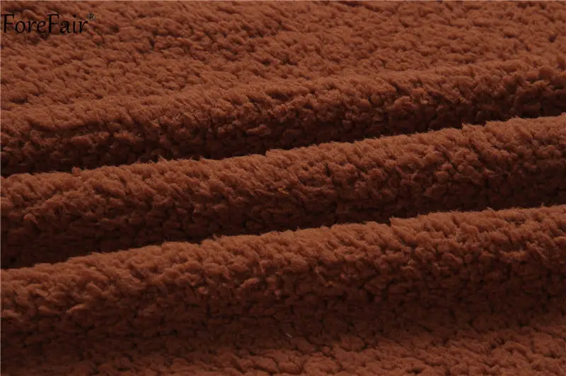 Forefair меховое пальто из искусственного меха 3XL Карманный Женский Зимний офисный плюшевый розовый пуговица плюшевый оверсайз пальто куртка