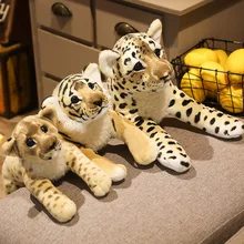 Peluche Lion tigre léopard 39 58cm, jouets en peluche, décoration de maison, animaux mignons, doux, oreiller réel, cadeau pour enfants, garçons