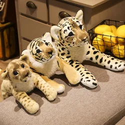 Peluche de imitación de León, tigre y leopardo para niños, 39 58cm, decoración del hogar, animales, muñecas, suave, Real, como almohada, regalo