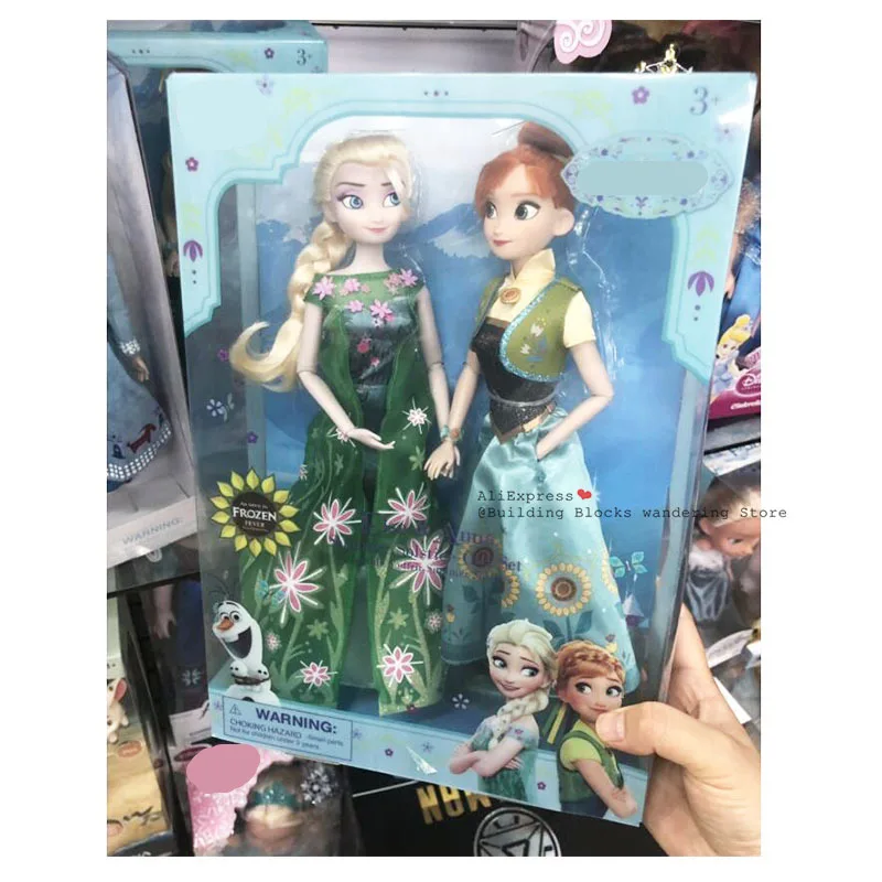 Original box 30 см Высокое качество Анна и Эльза Boneca Эльза Кукла оригинальная коробка Fever 2 Принцесса Одежда для кукол фигурки девочек игрушки для детей - Цвет: Original box