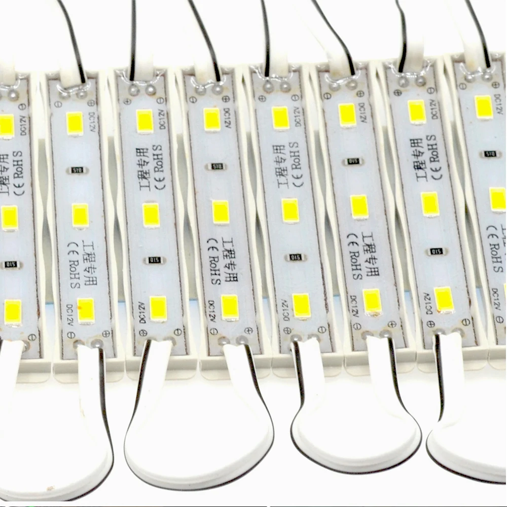 Fita de Luz Leds para Fixação em Parede Noturna em Neon Retroiluminação para Propaganda de tv Led com 3 Mini Módulos Mais Brilhante Que 4040 5050 12v 3 Luz 3 Módulos de LED