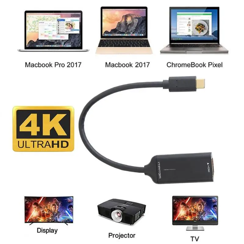 Прочный HDMI адаптер Классический Тонкий usb type C к HDMI адаптер USB3.1 USB-C к HDMI адаптер конвертер «Папа-мама»