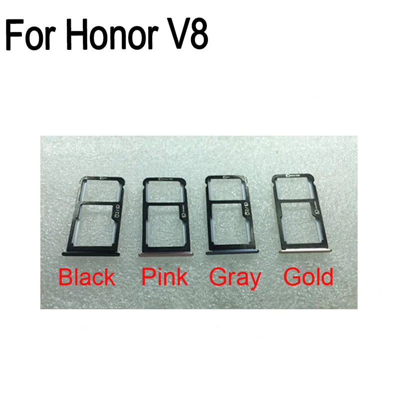 Новинка 100% серый лоток для SIM-карты Huawei Honor V8 SD-карты держатель ящик V 8 частей |