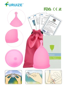 

Pink menstrual Cup Feminine Hygiene copa Menstrual collector Silicone Cup FDA Certified Vaginal Lady Cup Health Care pad