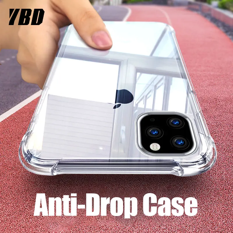 

YBD Transparent Case for iPhone 11 2019 Soft Clear Protective Silicone Cover for iPhone 11 Pro Max 5.8 6.1 6.5 2019 Cases