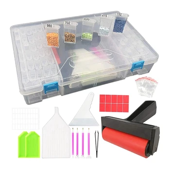 

Stone Painting Tool Kit, Diamond Embroidery Accessories Storage Container Storage Box with Tools
