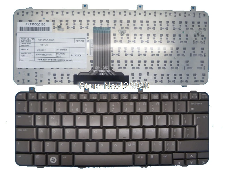 US Silver New English Replace laptop keyboard FOR HP FOR pavilion DV3 DV3Z DV3-1000 backlight 
