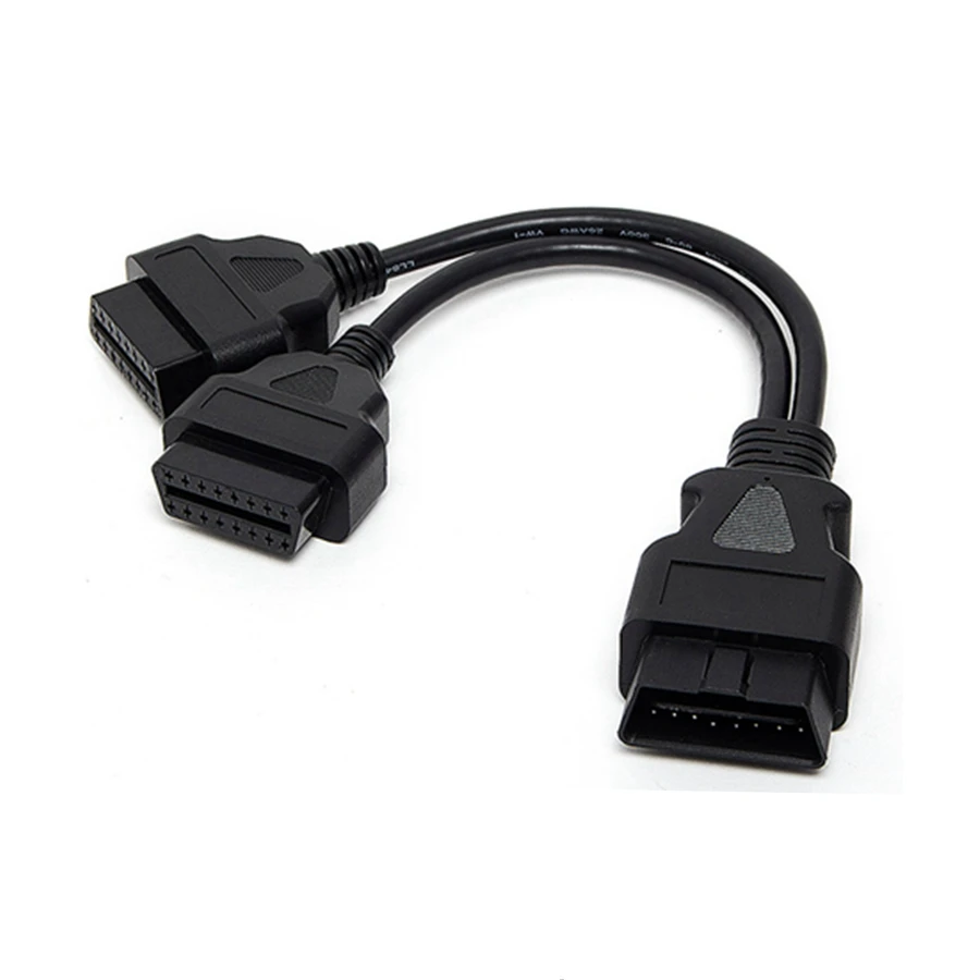 OBD2 익스텐션 케이블 수-듀얼 암 Y OBD OBDII 케이블, 16 핀 스플리터, 30cm 1-2 수-2 암 인터페이스