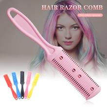 Pente de barbear de cabelo para mulheres homens lados duplos cortador de cabelo escova de massagem pente elétrico aparador de corte ferramentas de desbaste diy penteado