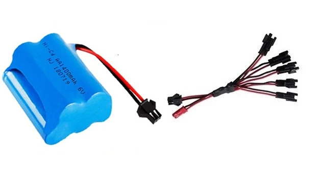 SM Plug) Ni-CD 6 в 1400 мАч батарея+ 6 в USB зарядное устройство для Rc игрушки автомобили танки роботы лодки пистолеты 5* AA 6 в перезаряжаемый аккумулятор - Цвет: Red