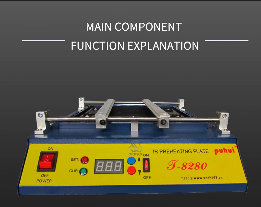 PUHUI T8280 Infrared High Power PID Intelligent Temperature Control Heating T-8280 PCB Preheating Thermostat Soldering Station 3
