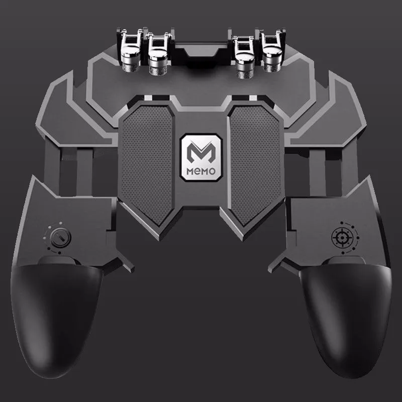  AK66 Six Fingers PUBG Game Controller Gamepad Metal Trigger Shooting Free Fire Gamepad Joystick For