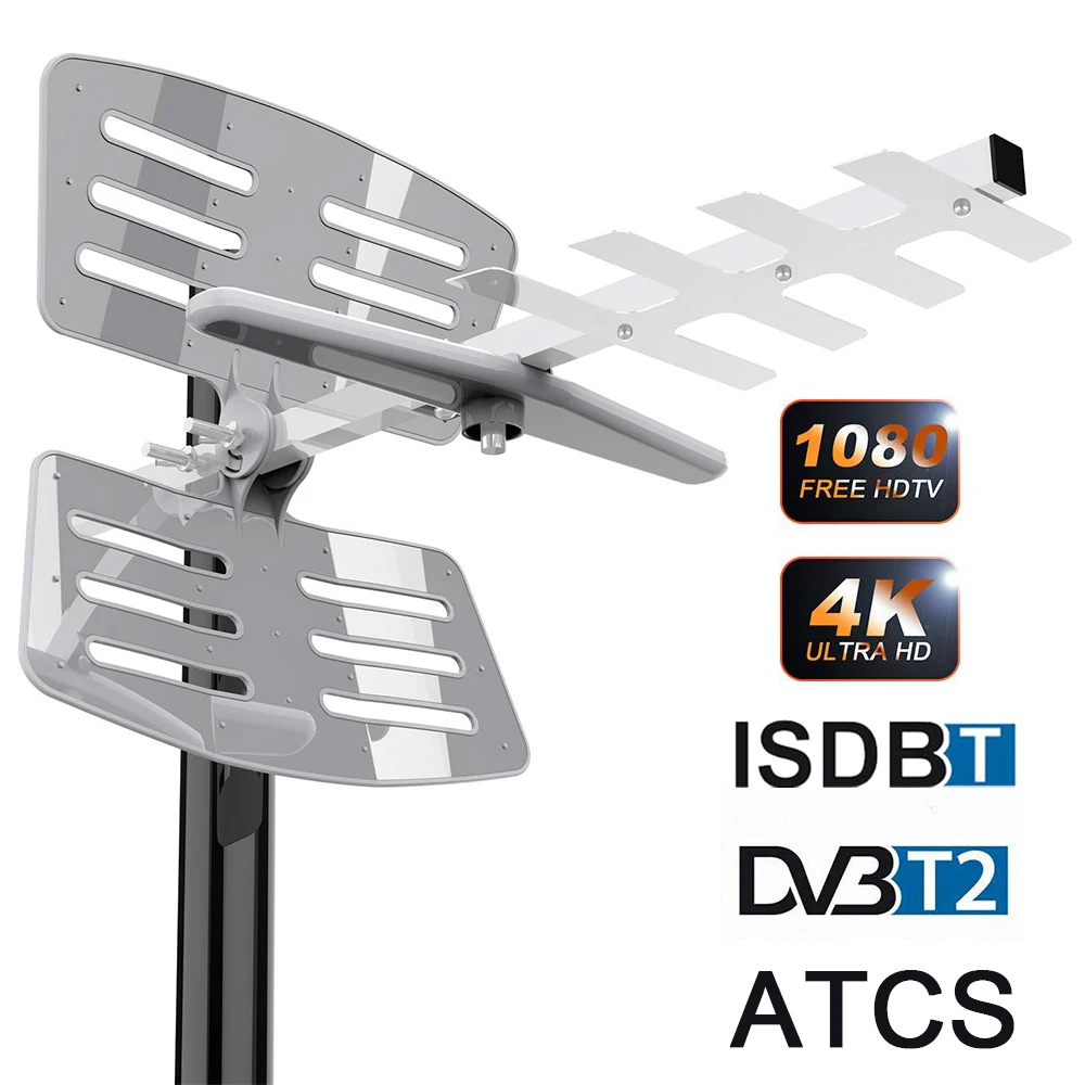 Внешняя цифровая ТВ-антенна DVB-T2/DVB-T HD TV TDT антенна ATSC ISDB-T DVBT2 дальность 150 миль DVB T2