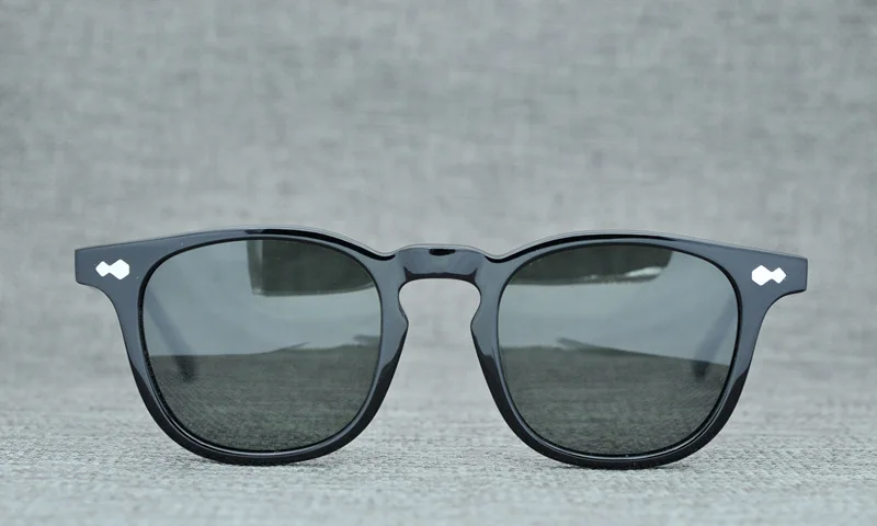 Ацетатные поляризационные солнцезащитные очки для мужчин и женщин, винтажные нейлоновые Квадратные Солнцезащитные очки в стиле ретро