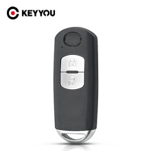 KEYYOU 2 кнопки смарт дистанционные брелки для ключей в виде ракушки чехол для ключей для Mazda CX-3 CX-5 Axela Atenza с аварийным ключом