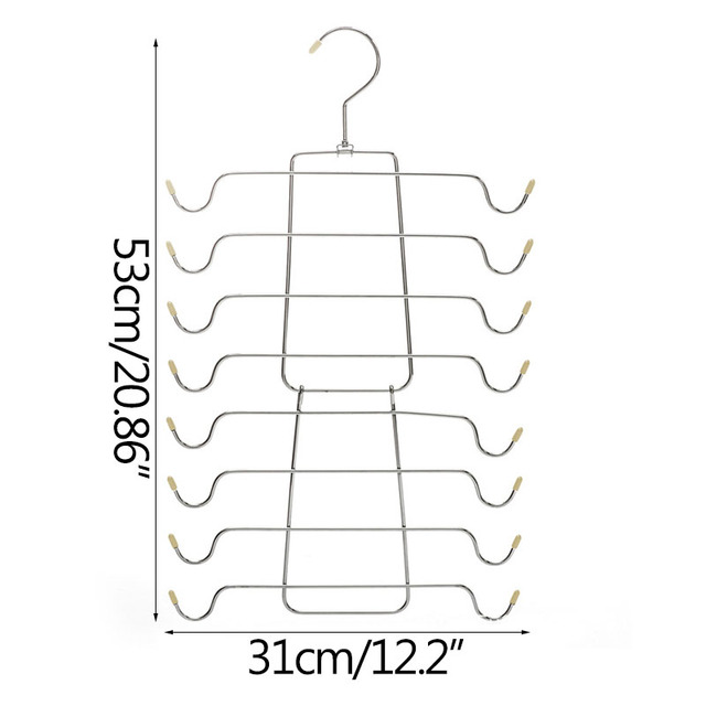 Foldable Hangers Drying Rack Closet Organizers Multifunctional Tie Rack Clothes Organizer Scarf Hanger