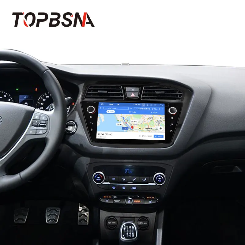 TOPBSNA Android 9,0 автомобильный dvd-плеер для HYUNDAI I20- gps Мультимедиа 2 Din автомагнитола стерео Мультимедиа автоаудио wifi RDS