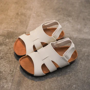 

New Summer casual children's cork sandals non-slip boy's word shoes wear girls slippers beach sandalias