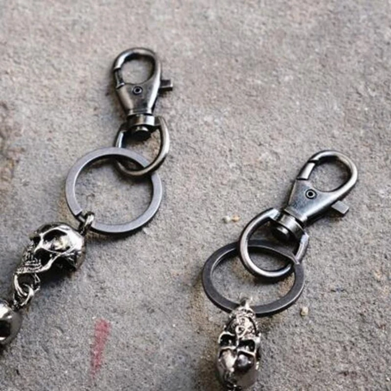 Slim Heavy Waist Chain Skull Wallet Chain for Men Biker Punk Key Chain Fashion Accessory