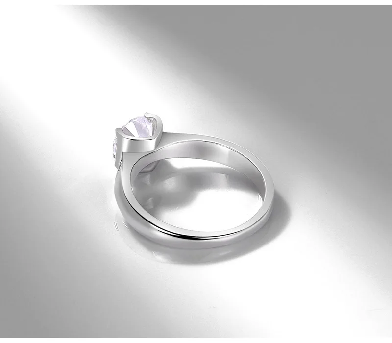 Bull head прополка подарок 1.0ct 6,5 мм создан Муассанит кольцо из серебра 925 для женщин искусственного разведения gemston обручальное кольцо