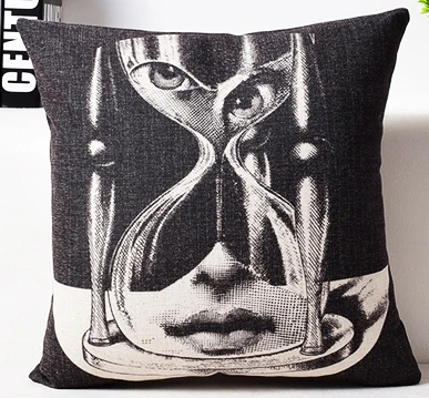 Европейский Винтажный Чехол на подушку rosenthal Piero fornasetti с рисунками для лица, чехлы на подушку с красными губами и глазами, льняной Чехол на подушку для спальни - Цвет: F