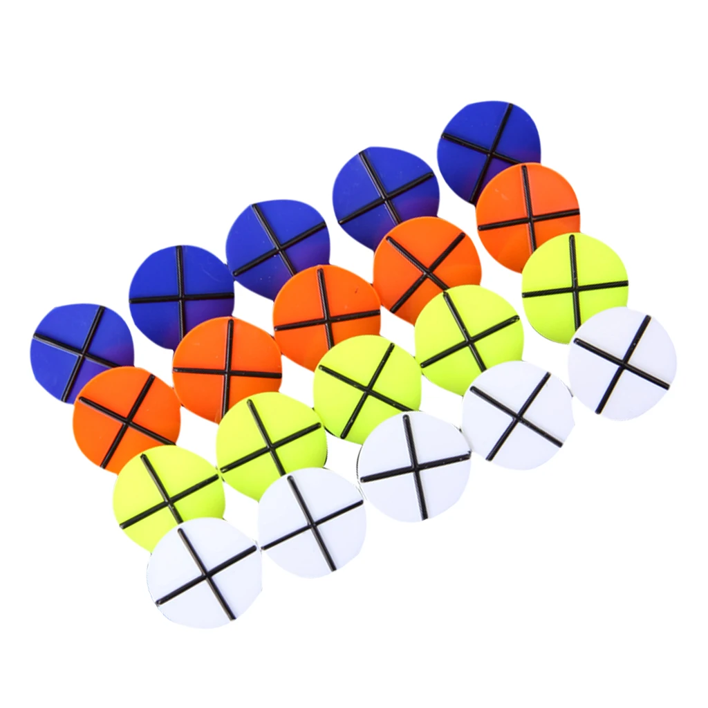Lot 20PCS PLASTIC ROUND MIXED COLOR GOLF BALL MARKERS GOLFER TRAINING AIDS New