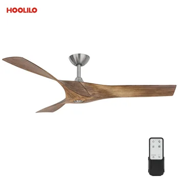 

HOOLILO New 52 Inch Ceiling Fan Remote Control Ventilador De Techo 3 Color Reversal Fuction Living Room 220V 120V DC 5 Speed