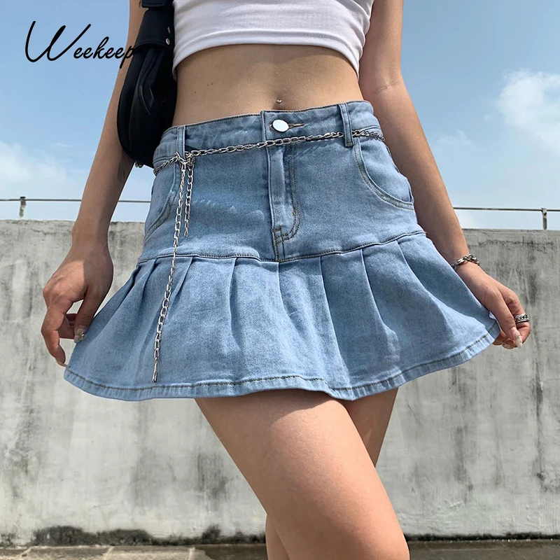 mini denim skirts
