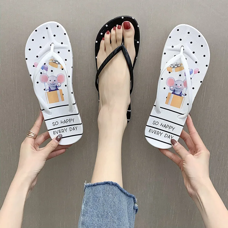 

Fashion Quick-Drying Fipper Sandals for Women Thin Sole House Slippers Bathroom Footwear Summer Beach Indoor Flip Flops