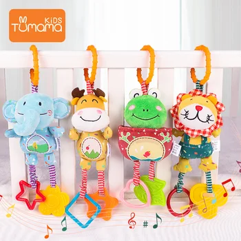 

Baby Rattles Baby Crib Stroller Toy Teethers Soft Plush Early Development Stroller Car Hanging Decor Toys Infant Birthday Gift