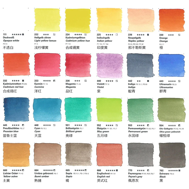 Watercolor Painting Set Watercolor Paint German Schmincke Academy grade 15ml tubular watercolor paint art painting illustration acuarelas
