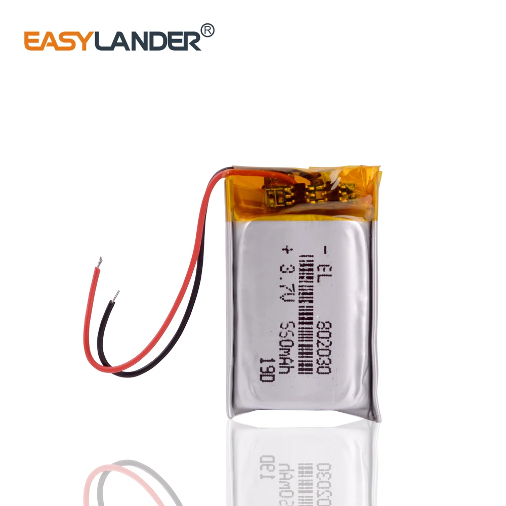 10 шт./лот 802030 3 7 V 550mah литий-полимерный аккумулятор с защитной доской для цифровых