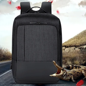 

Waterproof Business Men's Backpack USB Large Capacity Scratch-Resistant Wearable Laptop Bag Travel Leisure Bag