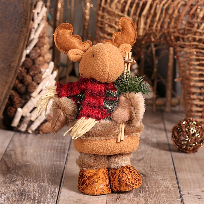 Санта-Клаус, снеговик, Рождественская елка, украшения, стоящая фигурка Navidad, рождественские куклы, Рождественское украшение, детский подарок на год